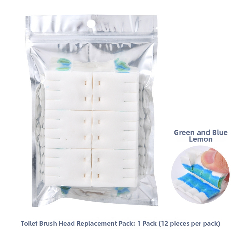 Jednorázová sada kefy na toaletu s dlhým držadlom, výmennou hlavou, bez mŕtvych uhlov, plastová konštrukcia.