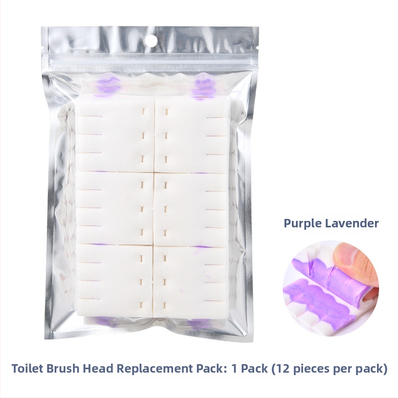 Jednorázová sada kefy na toaletu s dlhým držadlom, výmennou hlavou, bez mŕtvych uhlov, plastová konštrukcia.