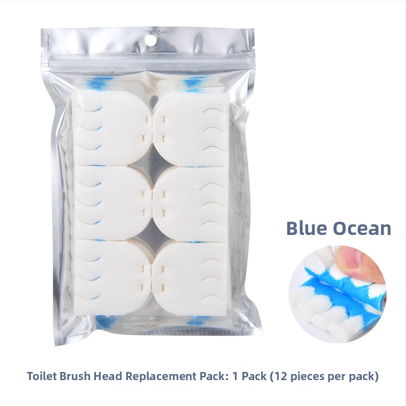 Jednorázová sada kefy na toaletu s dlhým držadlom, výmennou hlavou, bez mŕtvych uhlov, plastová konštrukcia.