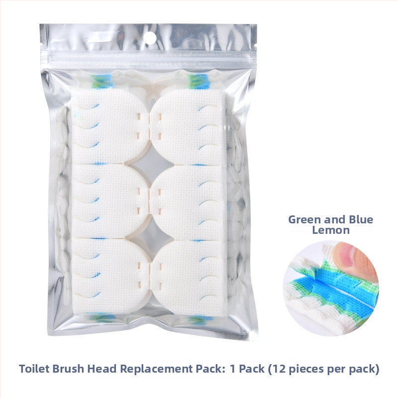 Jednorázová sada kefy na toaletu s dlhým držadlom, výmennou hlavou, bez mŕtvych uhlov, plastová konštrukcia.