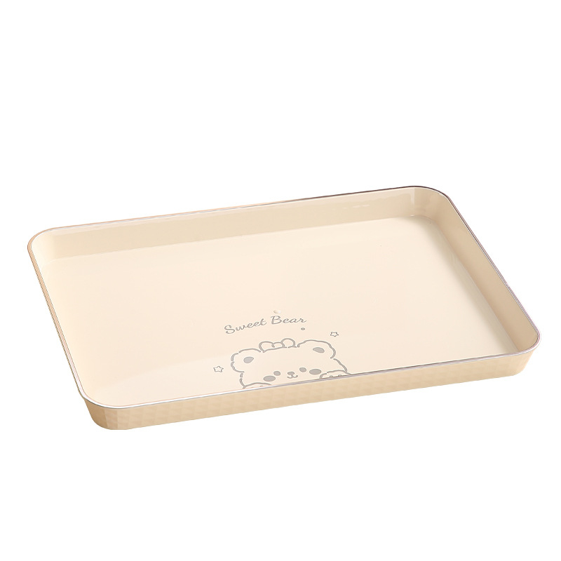 Ορθογώνιος δίσκος τσαγιού, πλαστικός, χειροποίητος, παχυσμένος για catering, ιαπωνικό στιλ, απλό στιλ; κατάλληλος για κύπελλα, φρούτα και γλυκίσματα σε καφέ