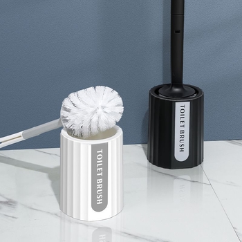 Set de perii pentru toaletă cu cap rotund și mâner lung, bază inclusă; Marcă Wood ding ding; Material Plastic; Origine Chongqing; Greutate 225 g
