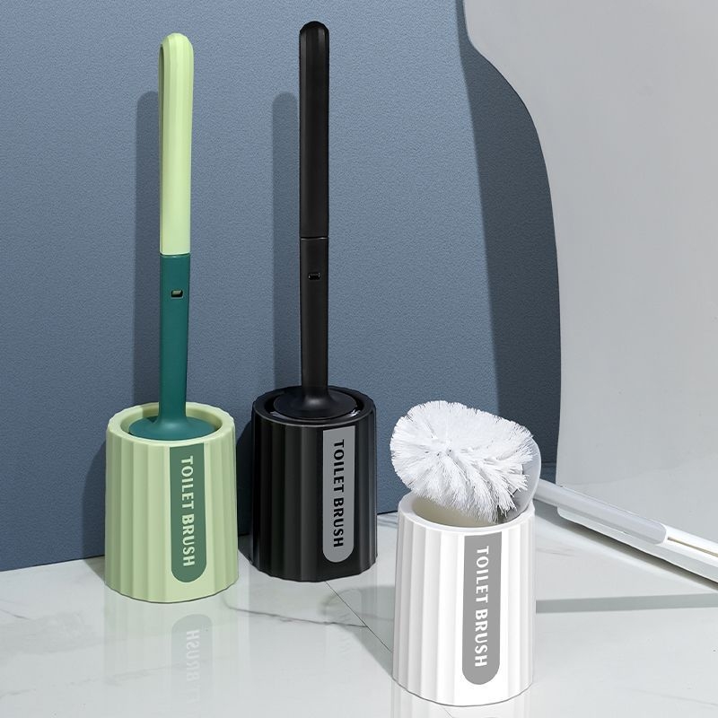 Set de perii pentru toaletă cu cap rotund și mâner lung, bază inclusă; Marcă Wood ding ding; Material Plastic; Origine Chongqing; Greutate 225 g