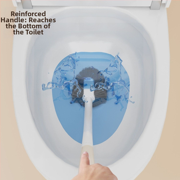 Set četke za WC s dugom drškom i mekanim čekinjama, plastična konstrukcija