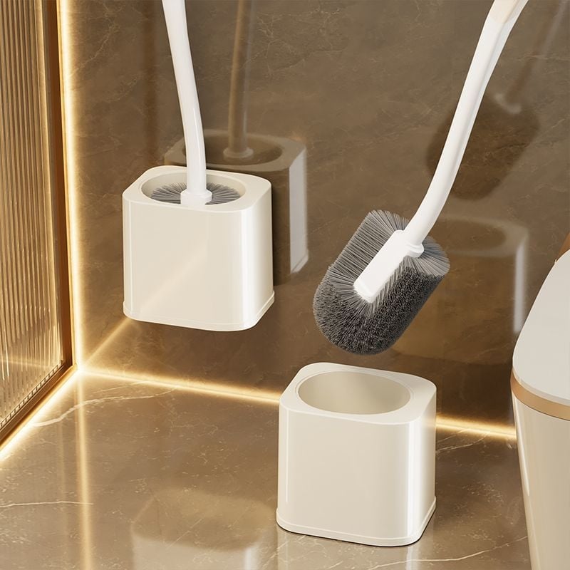 Set četke za WC s dugom drškom i mekanim čekinjama, plastična konstrukcija