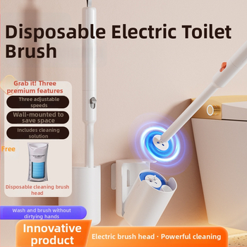 Električna četka za WC, zidna, jednokratna s mogućnošću zamjene glave, plastika, 600 g