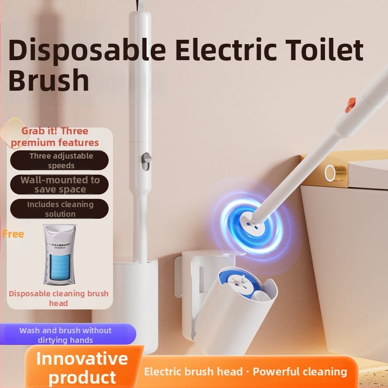 Električna četka za WC, zidna, jednokratna s mogućnošću zamjene glave, plastika, 600 g