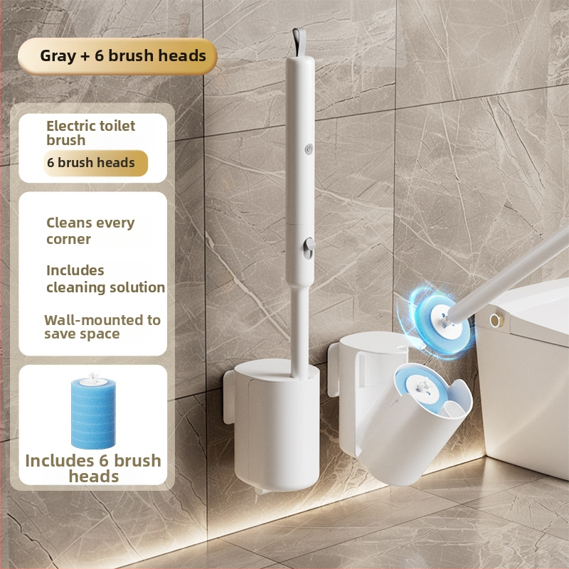 Električna četka za WC, zidna, jednokratna s mogućnošću zamjene glave, plastika, 600 g