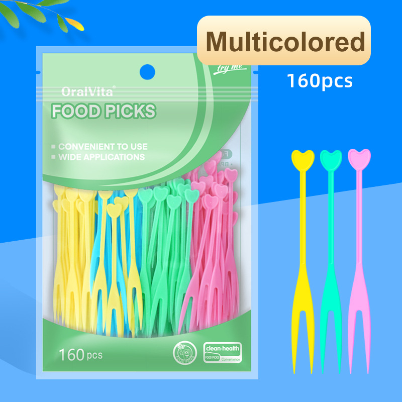 Ovocna vilica, jednostavan stil, plastični materijal, za odrasle, mogućnost tiska logotipa, mogućnost prilagodbe