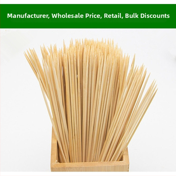 Bețișoare de fructe din bambus, furculițe pentru fructe pentru grătar – vârfuri lungi