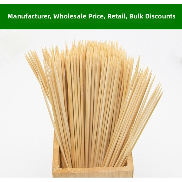 Bețișoare de fructe din bambus, furculițe pentru fructe pentru grătar – vârfuri lungi