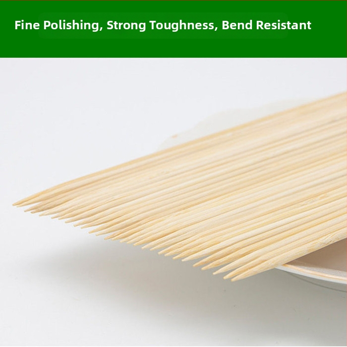 Bețișoare de fructe din bambus, furculițe pentru fructe pentru grătar – vârfuri lungi