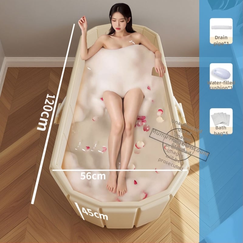 Cadă de baie pliabilă pentru adulți, cadă de baie îngroșată, baie cu aburi pentru întregul corp