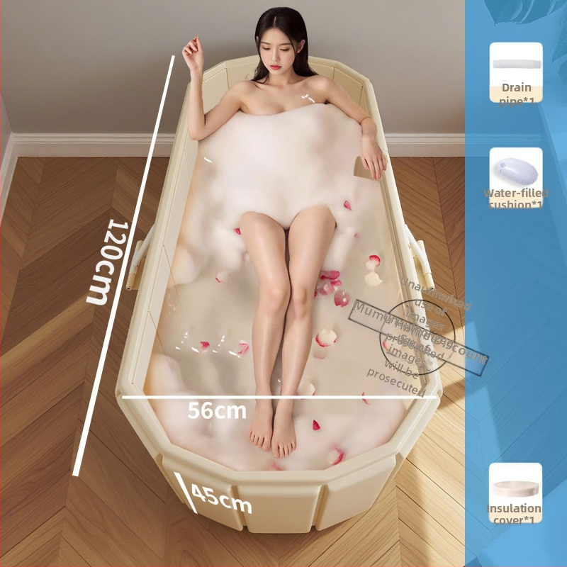 Cadă de baie pliabilă pentru adulți, cadă de baie îngroșată, baie cu aburi pentru întregul corp