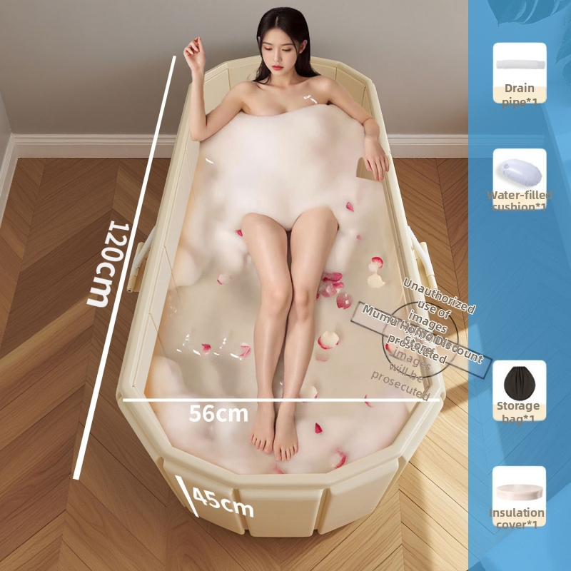 Cadă de baie pliabilă pentru adulți, cadă de baie îngroșată, baie cu aburi pentru întregul corp