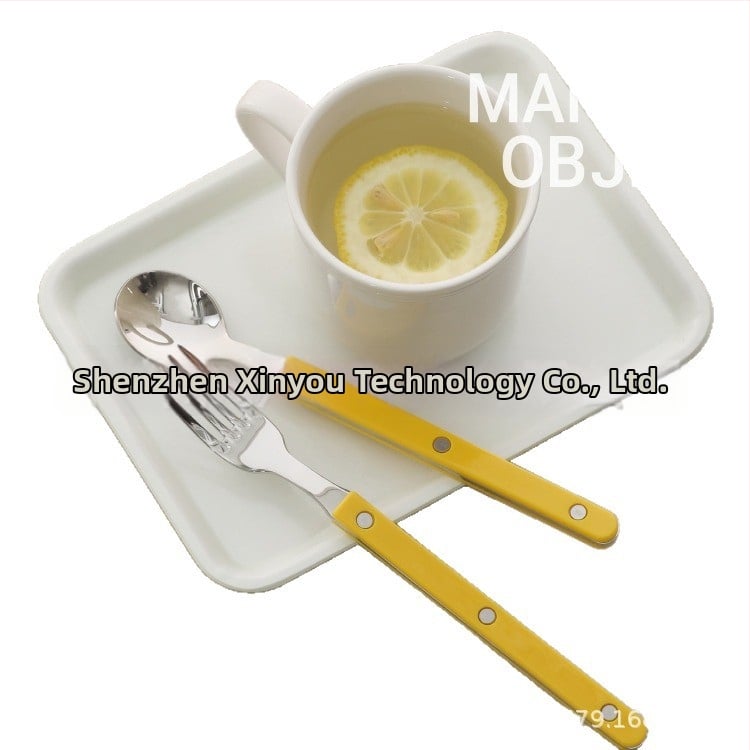 Furculiță pentru fructe Cher din oțel inoxidabil, stil modern simplu, finisaj oglindă