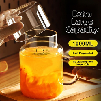 Sada sklenených pohárov na studenú vodu pre jednu osobu — sklo s vysokým borosilikátom, odolné voči výbuchom, teplotne odolné, veľká kapacita