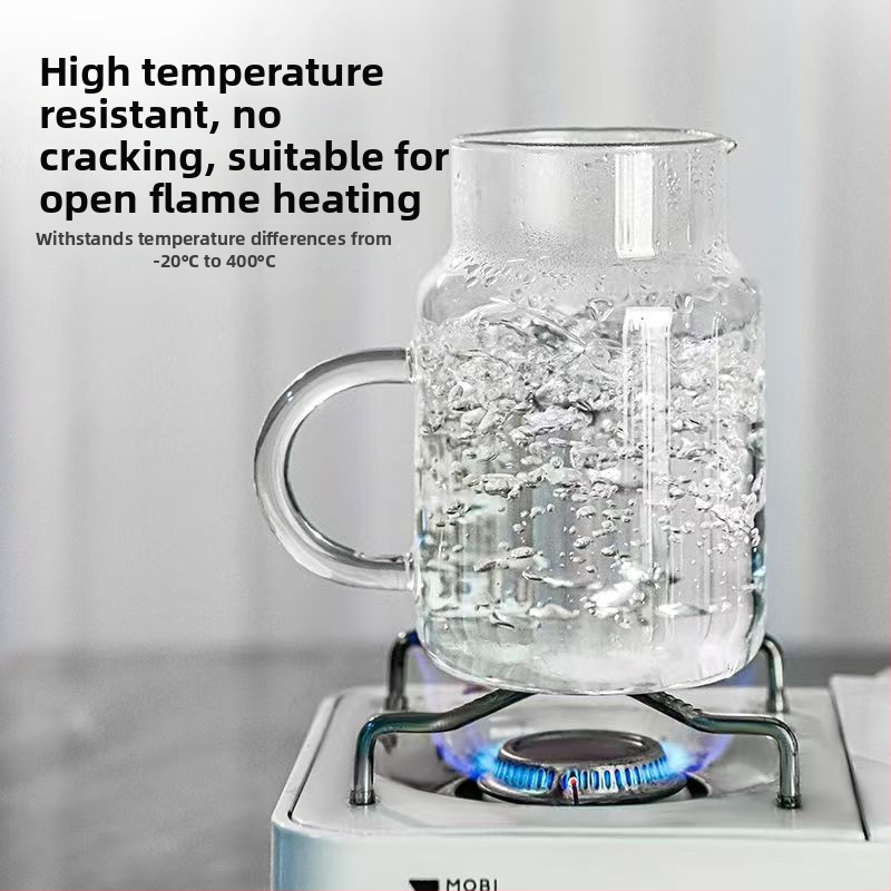 Sada sklenených pohárov na studenú vodu pre jednu osobu — sklo s vysokým borosilikátom, odolné voči výbuchom, teplotne odolné, veľká kapacita