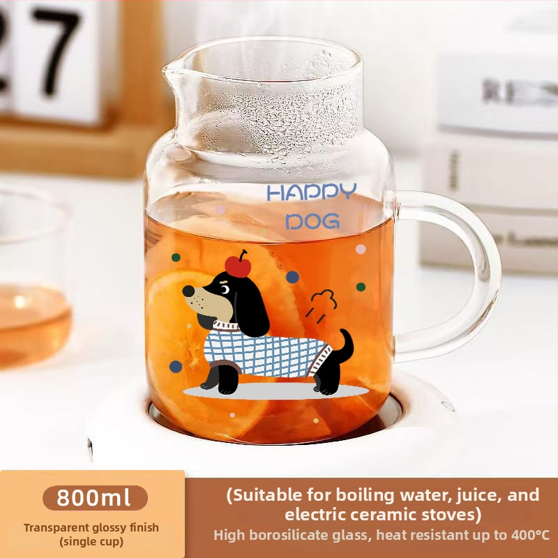 Sada sklenených pohárov na studenú vodu pre jednu osobu — sklo s vysokým borosilikátom, odolné voči výbuchom, teplotne odolné, veľká kapacita