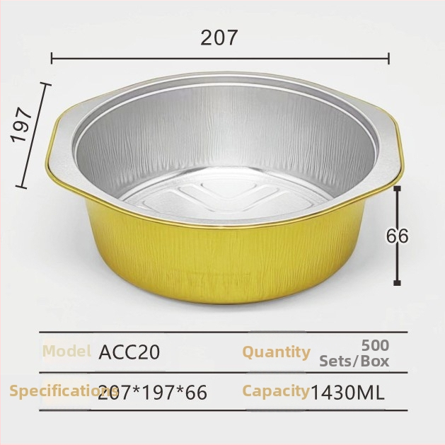 Jednokratna posuda od aluminijske folije za piknik i kampiranje — set od 100 komada, nije pogodna za mikrovalnu, s tiskanim logom, proizvodnja po narudžbi