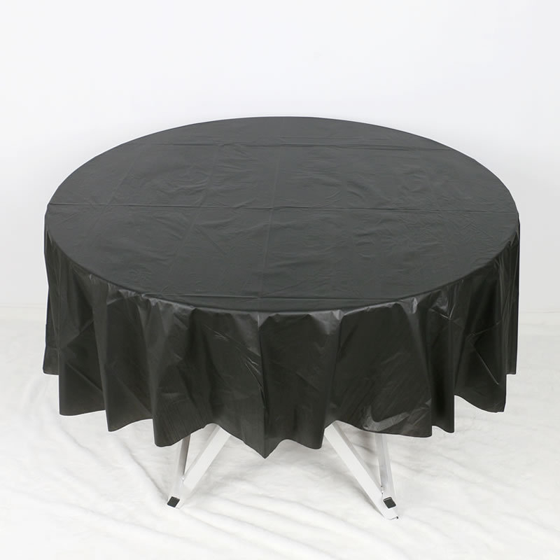 Kružni PE plastični stolnjak, biološki razgradiv, vodootporan, debljina 0,1 mm