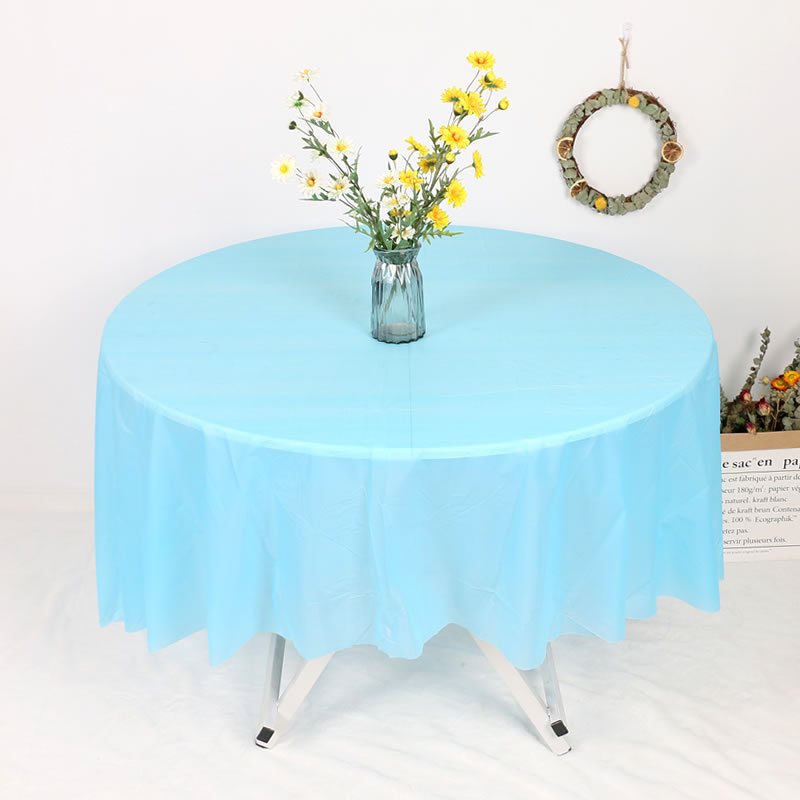 Kružni PE plastični stolnjak, biološki razgradiv, vodootporan, debljina 0,1 mm