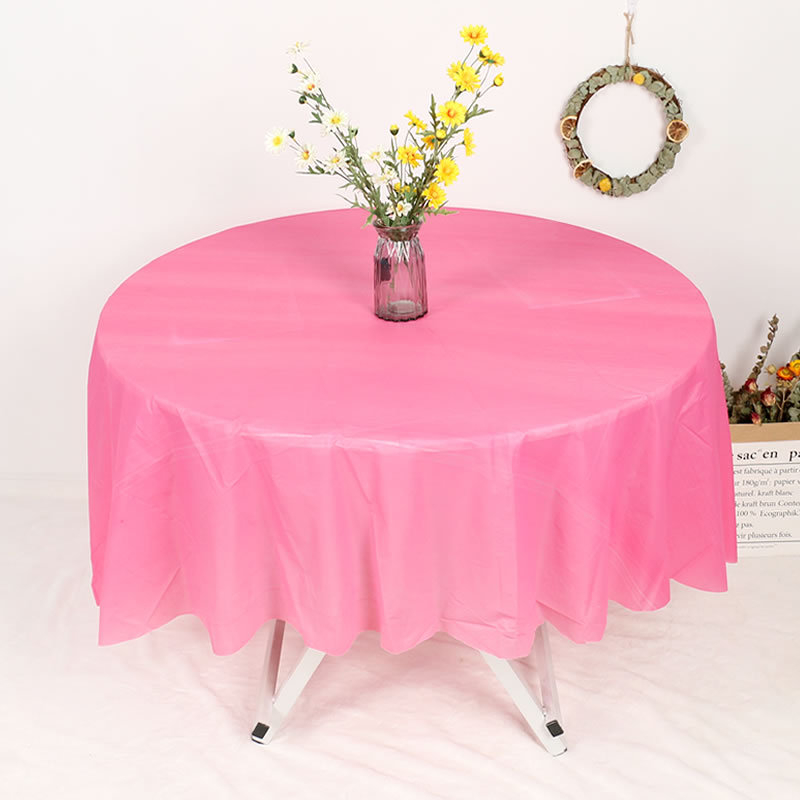 Kružni PE plastični stolnjak, biološki razgradiv, vodootporan, debljina 0,1 mm