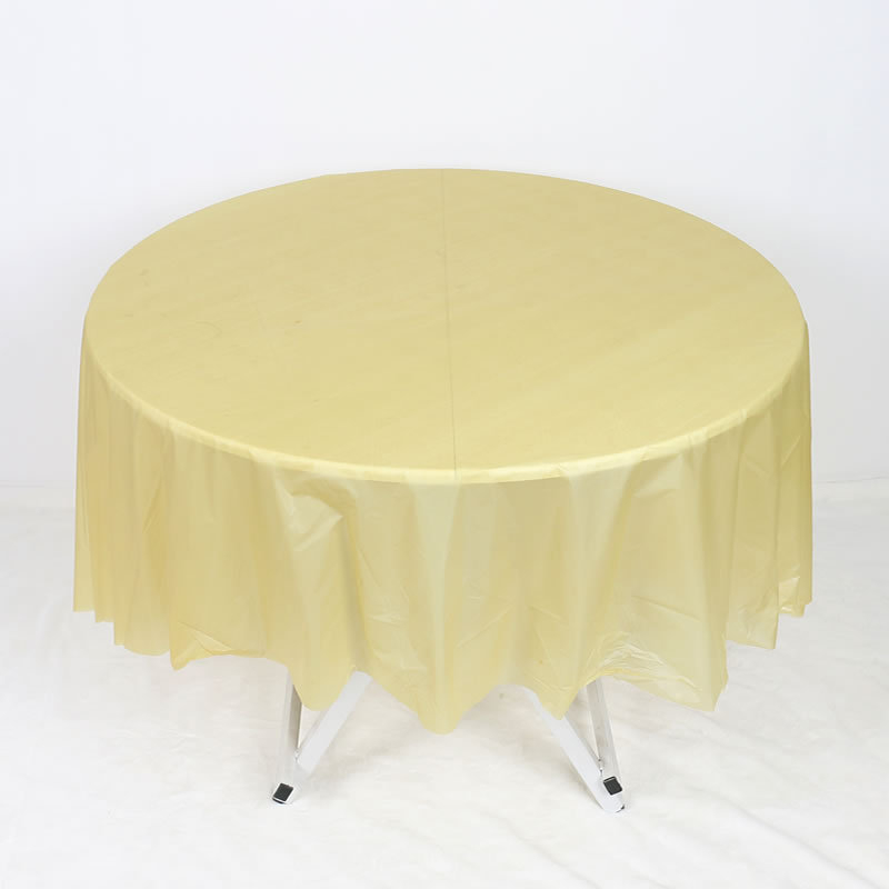 Kružni PE plastični stolnjak, biološki razgradiv, vodootporan, debljina 0,1 mm