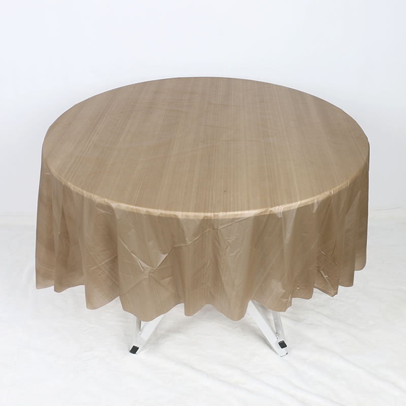 Kružni PE plastični stolnjak, biološki razgradiv, vodootporan, debljina 0,1 mm