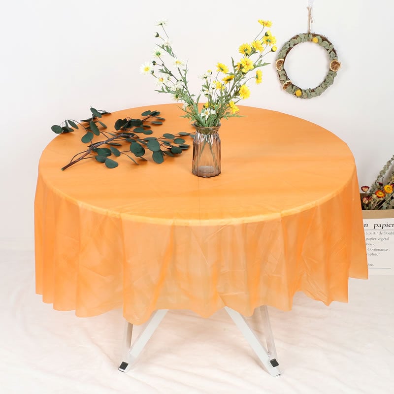 Kružni PE plastični stolnjak, biološki razgradiv, vodootporan, debljina 0,1 mm