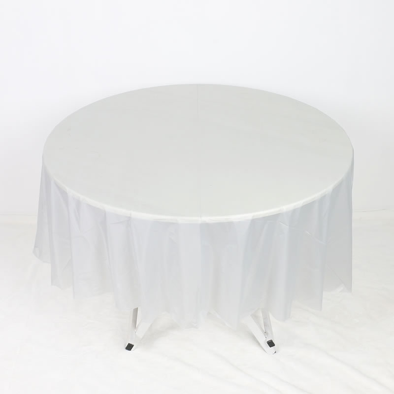 Kružni PE plastični stolnjak, biološki razgradiv, vodootporan, debljina 0,1 mm