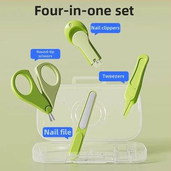 Σετ ψαλιδιών νυχιών μωρών – ανοξείδωτο ατσάλι, κεκλιμένο άνοιγμα, λαβίδα για τον αυλακωτό νύχι, ασφαλές για παιδιά, μάρκα Friendly