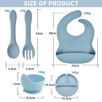 Σετ σιλικόνης για παιδιά — πιάτο από σιλικόνη (κωδικός προϊόντος: Silicone dinner plate), από 6 μηνών, απλός σχεδιασμός