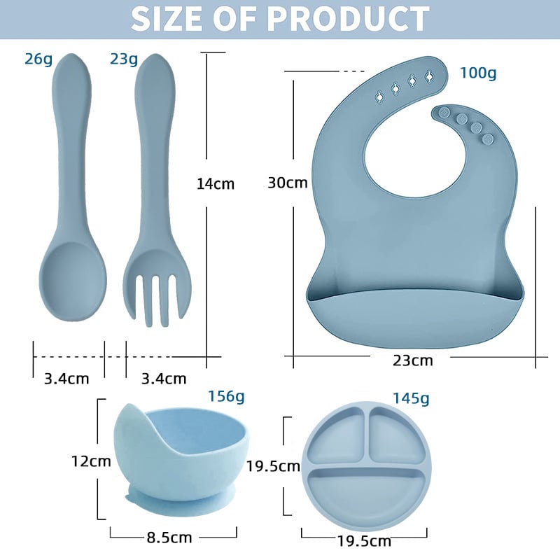 Σετ σιλικόνης για παιδιά — πιάτο από σιλικόνη (κωδικός προϊόντος: Silicone dinner plate), από 6 μηνών, απλός σχεδιασμός