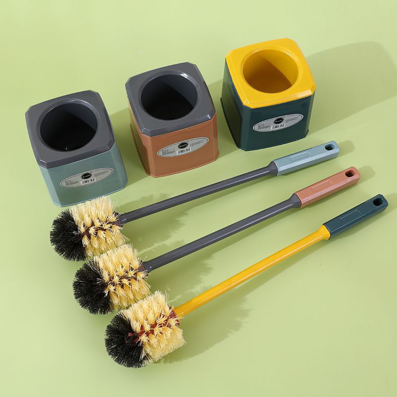 Set de periute pentru toaletă cu bază de drenaj, mâner lung, fără colțuri moarte (Material: Plastic; Brand: Unique)