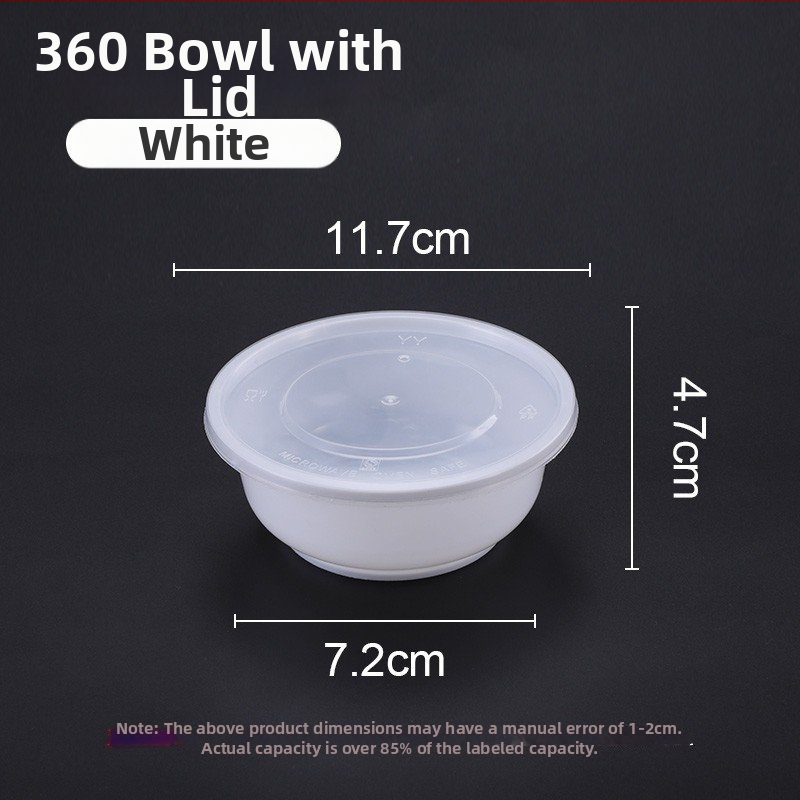 Jednokratna prozirna okrugla plastična zdjela za dostavu, ojačana, rok trajanja 1 godina