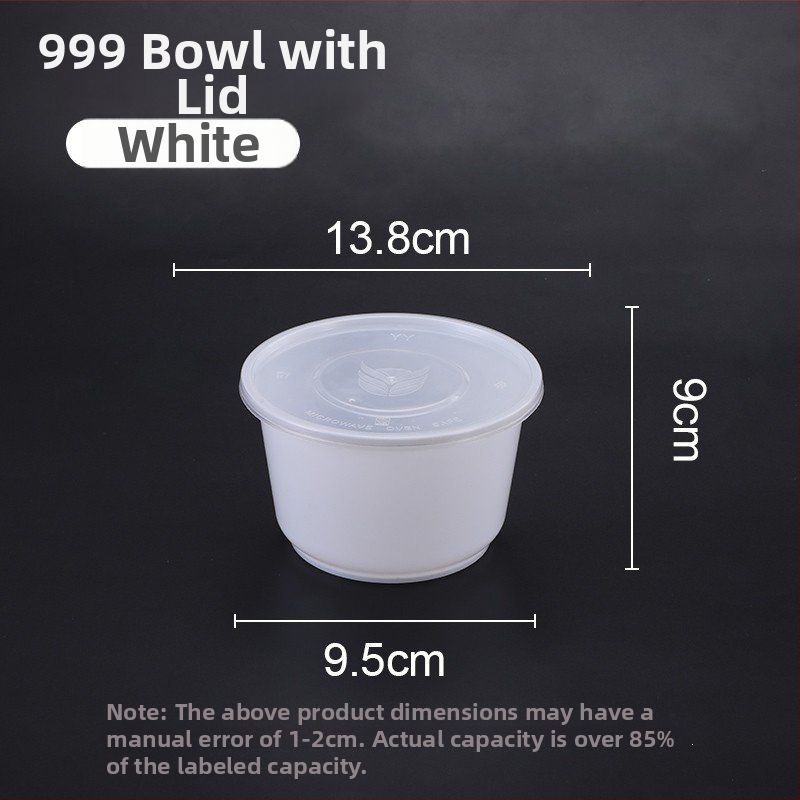 Jednokratna prozirna okrugla plastična zdjela za dostavu, ojačana, rok trajanja 1 godina