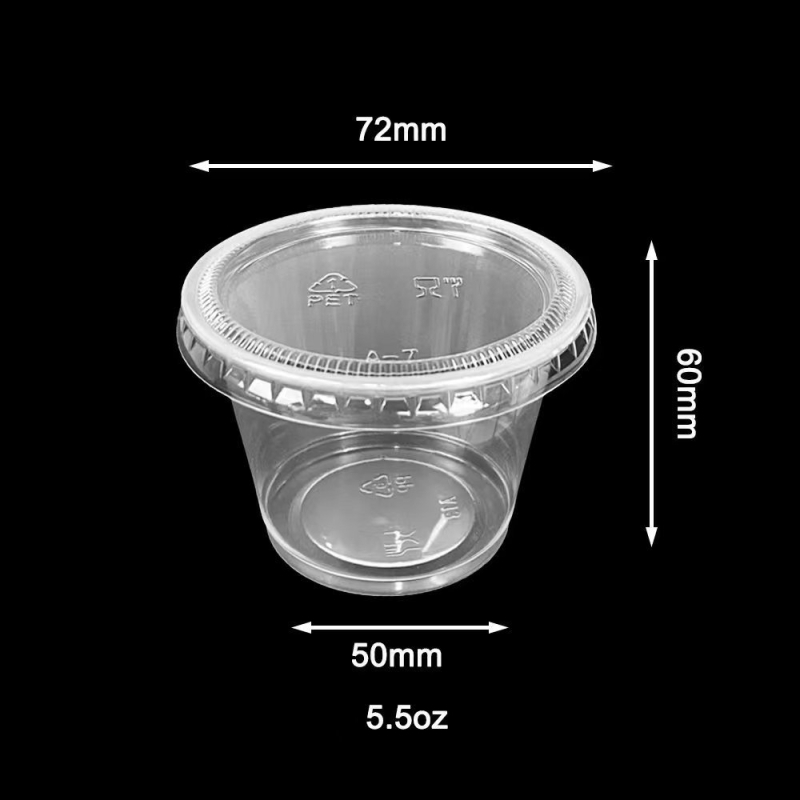 Jednokratna posuda za umake s poklopcem za dostavu, nepropusna, podijeljene pregrade 1–6, PET materijal