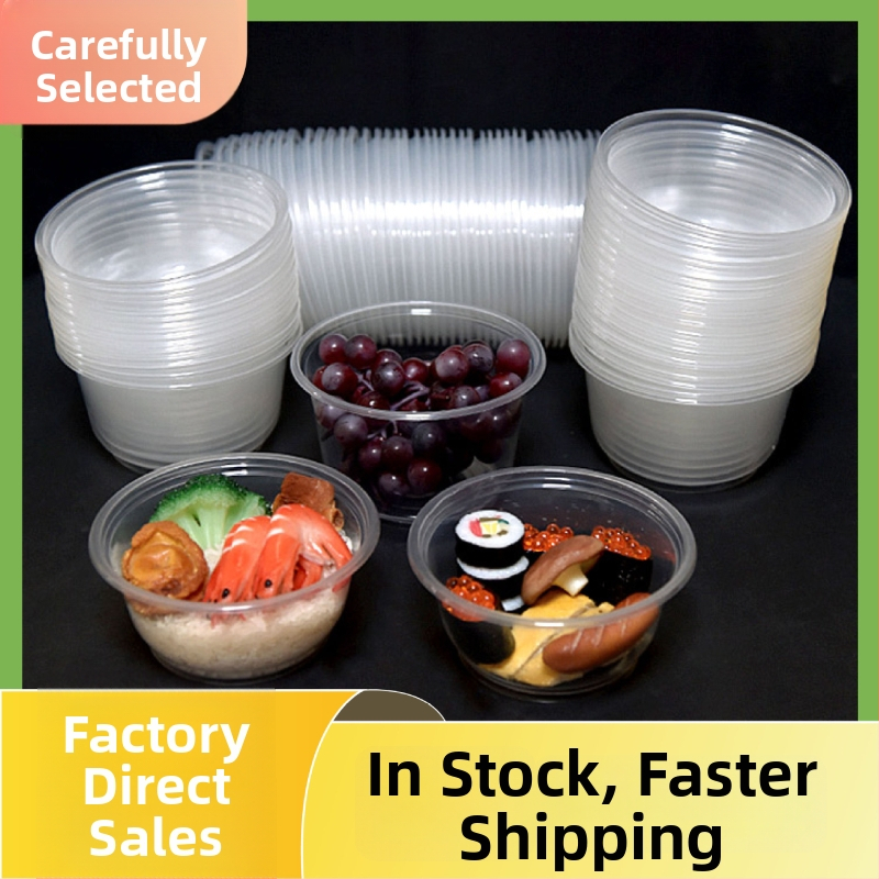 Vas de plastic de unică folosință cu capac – rotund, transparent, capacitate 360-1000 ml, grosime 0.1-0.3 mm, pentru ambalaje la pachet