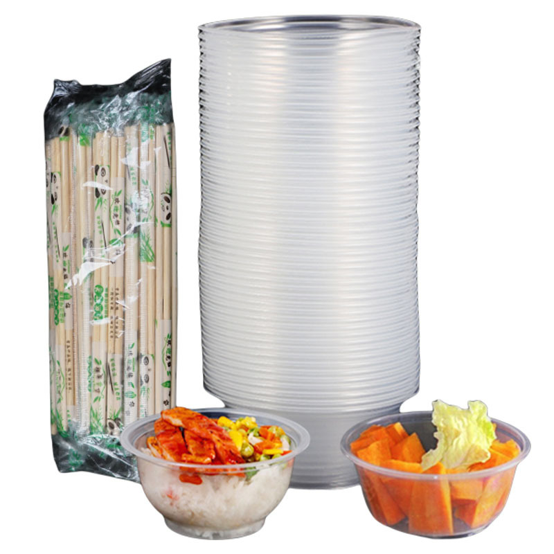 Μίας χρήσης πλαστικό μπολ με καπάκι για συσκευασία takeout – στρογγυλό, διαφανές, χωρητικότητα 360-1000 ml, πάχος 0.1-0.3 mm