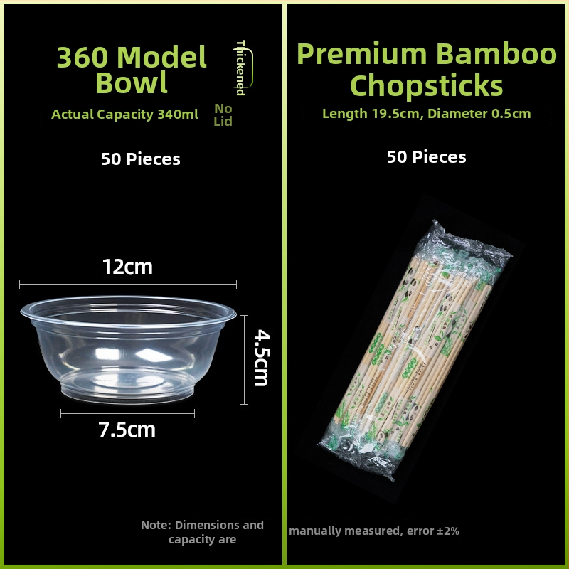 Μίας χρήσης πλαστικό μπολ με καπάκι για συσκευασία takeout – στρογγυλό, διαφανές, χωρητικότητα 360-1000 ml, πάχος 0.1-0.3 mm