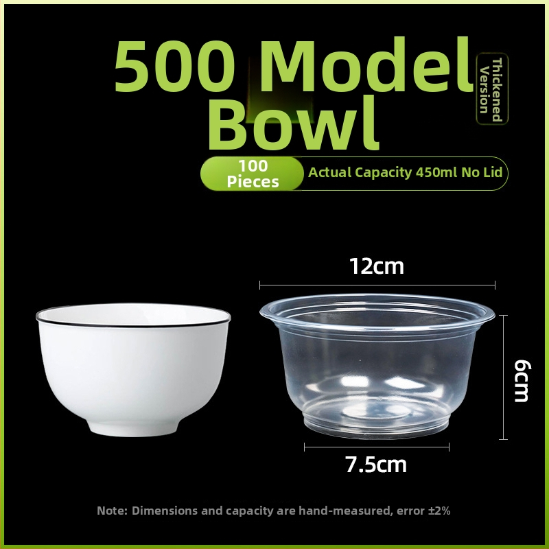 Μίας χρήσης πλαστικό μπολ με καπάκι για συσκευασία takeout – στρογγυλό, διαφανές, χωρητικότητα 360-1000 ml, πάχος 0.1-0.3 mm