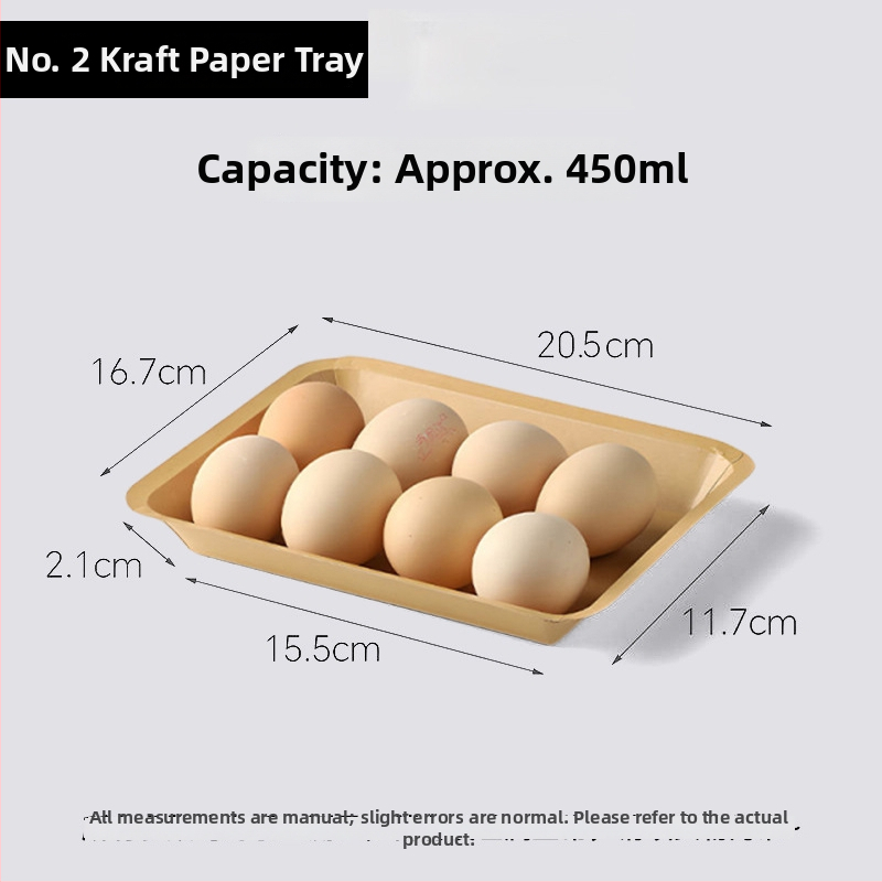 Jednorázové papierové taniere Kraft, obdĺžnikového tvaru, objem 500, balenie 20 ks, biologicky rozložiteľné