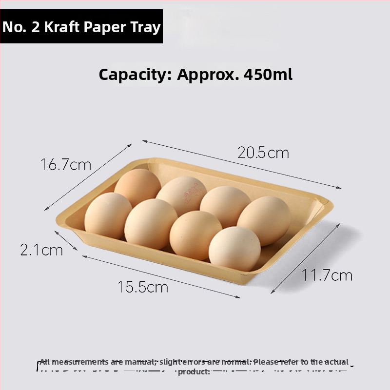 Jednorázové papierové taniere Kraft, obdĺžnikového tvaru, objem 500, balenie 20 ks, biologicky rozložiteľné