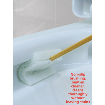 Jednorázová kefa na toaletu pre domáce použitie — bez mŕtvych uhlov, čistenie špár, náhradné jadro, plast