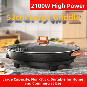 Električni tiganj za palačinke, višenamjenski, 1000W, jednostrana grijanje, mehaničko upravljanje