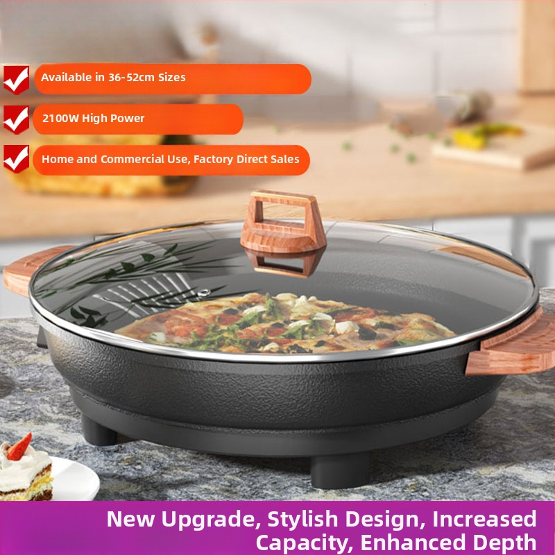 Električni tiganj za palačinke, višenamjenski, 1000W, jednostrana grijanje, mehaničko upravljanje