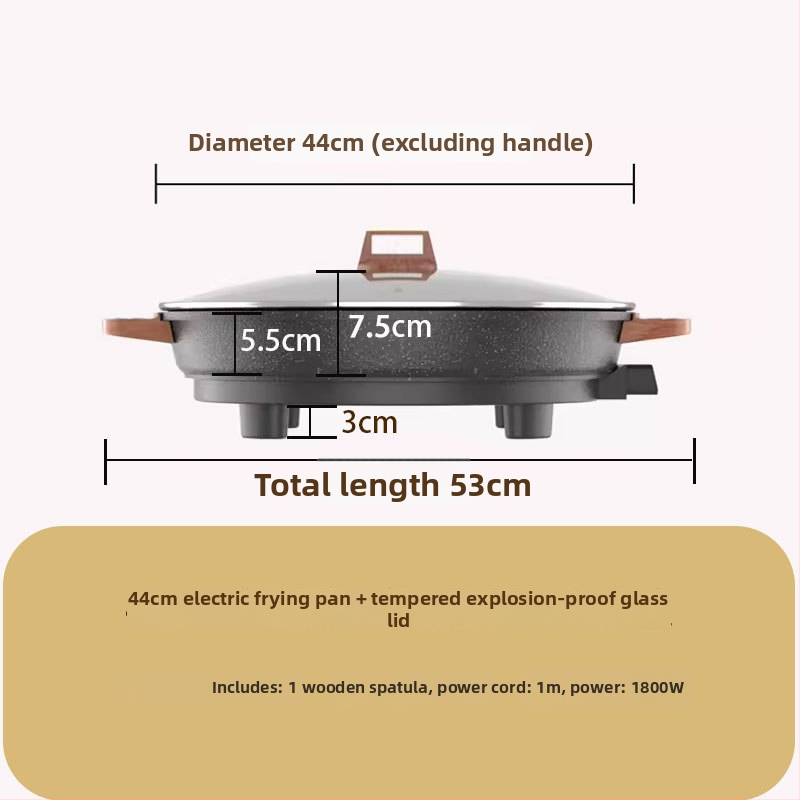 Električni tiganj za palačinke, višenamjenski, 1000W, jednostrana grijanje, mehaničko upravljanje