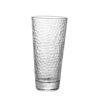 Čaša za vodu od soda-lime stakla s uzorkom drveta i teksturom kalanja, ručno izrezbarena, jednostruka, bez ručke, otporna na visoke temperature