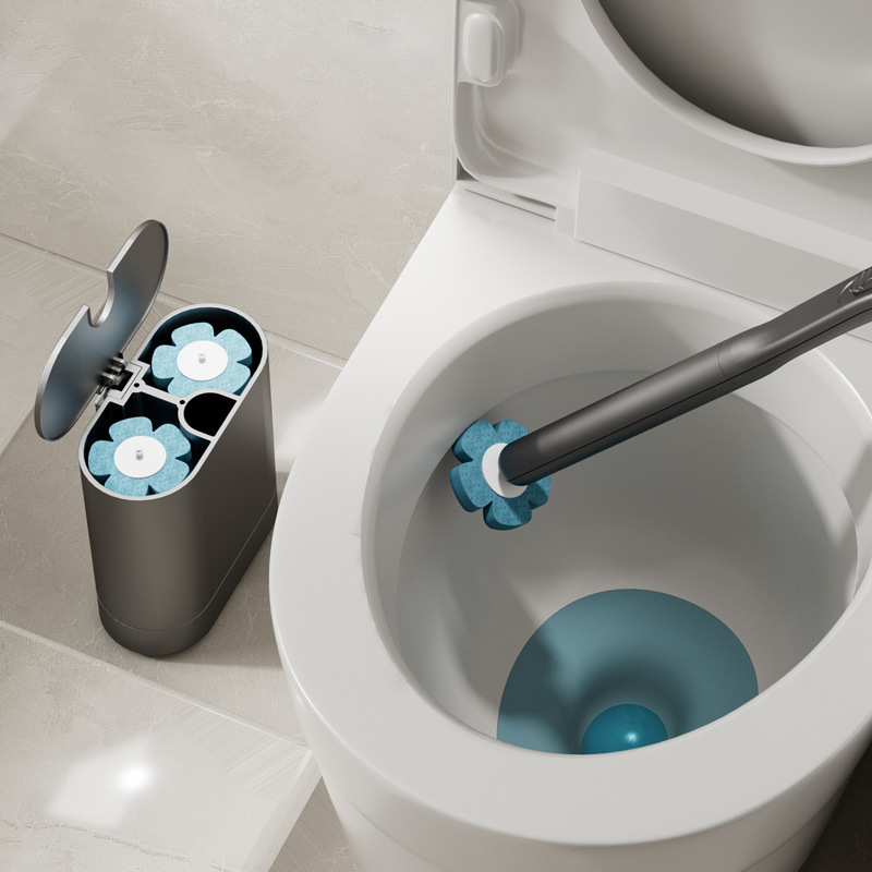 Egyszer használatos műanyag WC-kefe, modern minimalista dizájn, egy- vagy kettős cső kivitel, Yuheng márka